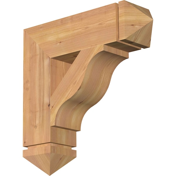 Ekena Millwork Funston Arts & Crafts Smooth Bracket, Western Red Cedar, 5 1/2"W x 22"D x 22"H BKT06X22X22FST03SWR - main